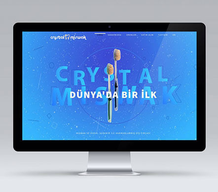 Crystal Miswak Website Tasarımı Denajans