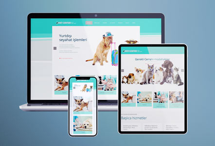 Vetcenter veteriner kliniği website tasarım